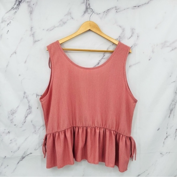 Free Kisses Blush Pink Peplum Top - Picture 3 of 3